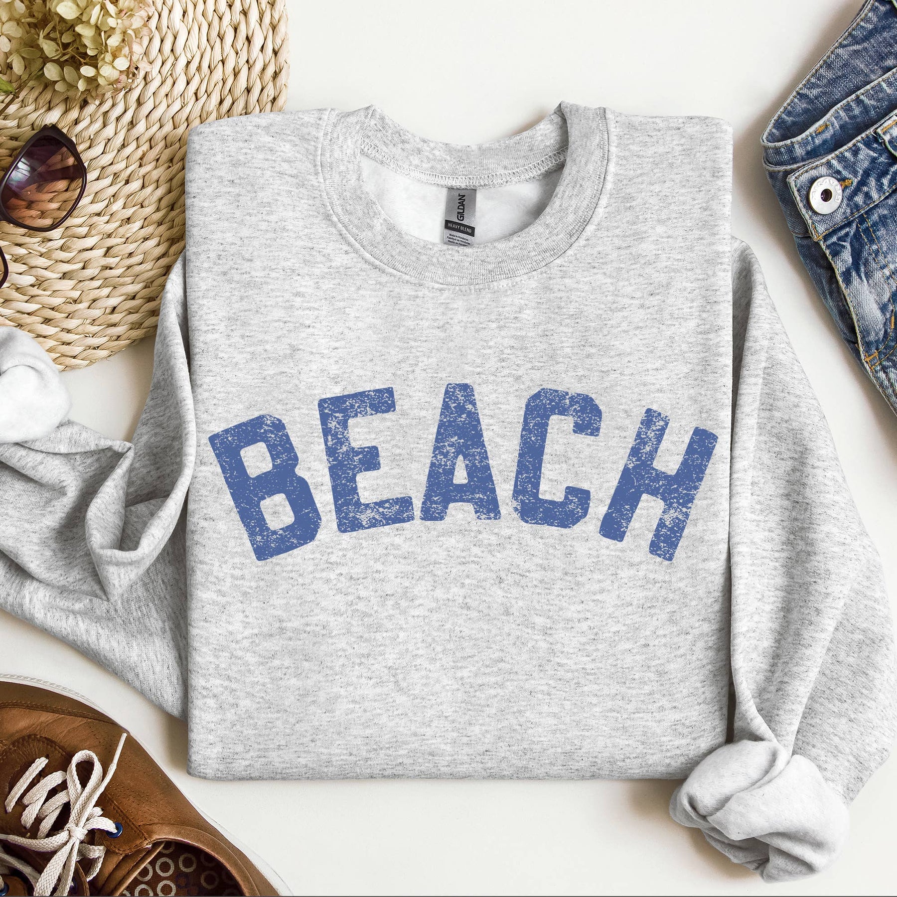 ac5ff1b4fa2545f7fcbea673fa031938a2abb4e538b790b22458b4a900a85c67.jpg Beach Bum Crewneck Sweatshirt - Image 1